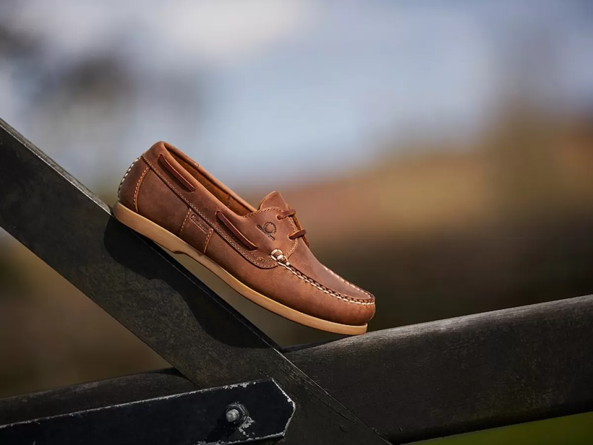 Shop Chatham 40% Off - Ladies Java G2 Leather Sustainable Deck Shoes - Walnut - Size: Uk 4.5 (Eu37.5)