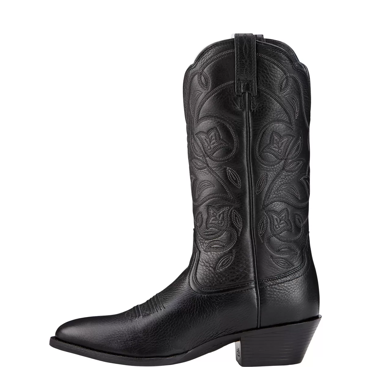 Discount Ariat Heritage Western R Toe Boots - Womens Cowgirl Black Deertan